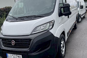 fiat ducato przod maxi l4h3 blaszak furgon  zabudowa bmb lublin sypialka lozko w blaszaku