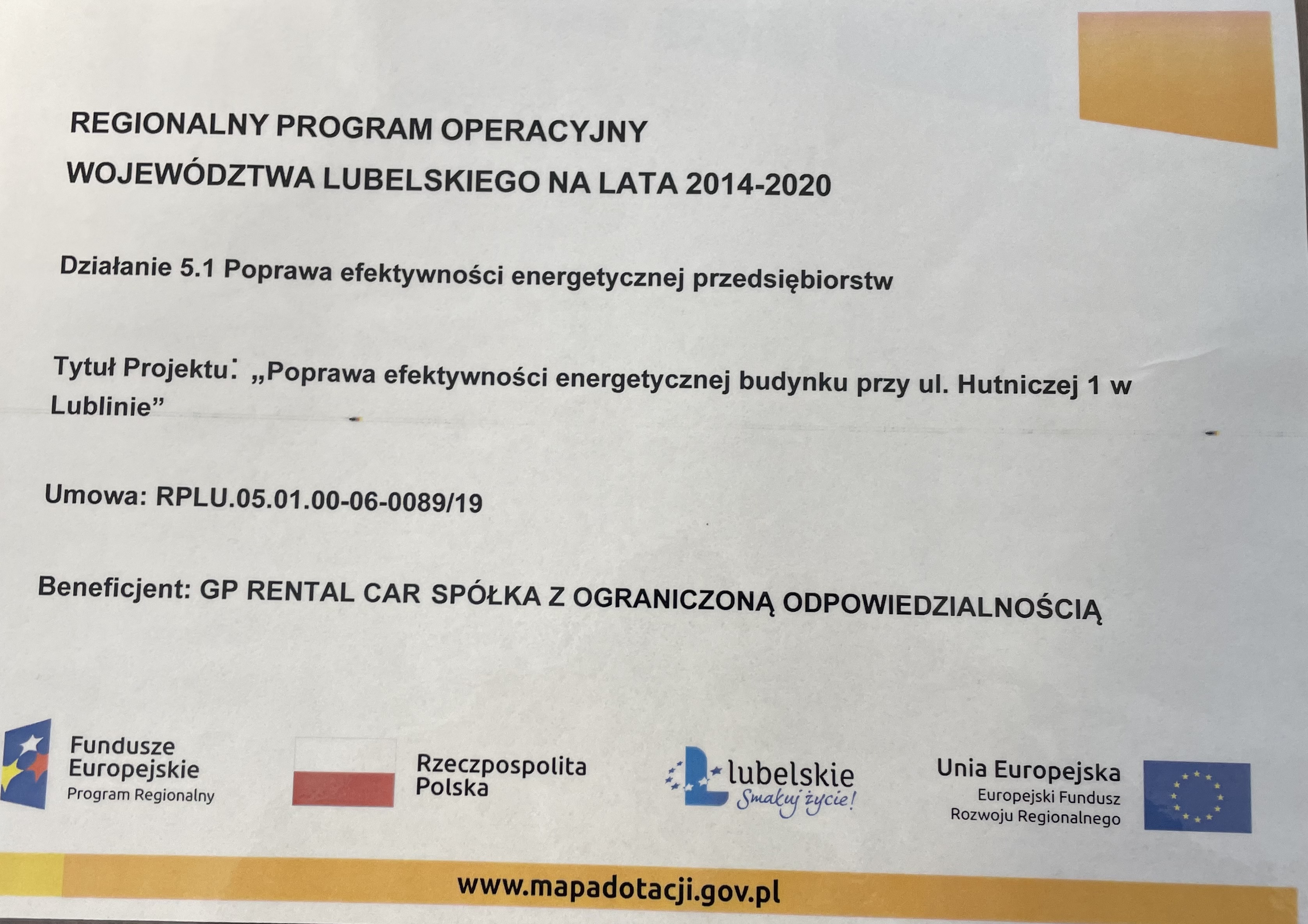 Regional Operational Program of Lublin Voivodeship for 2014-2020